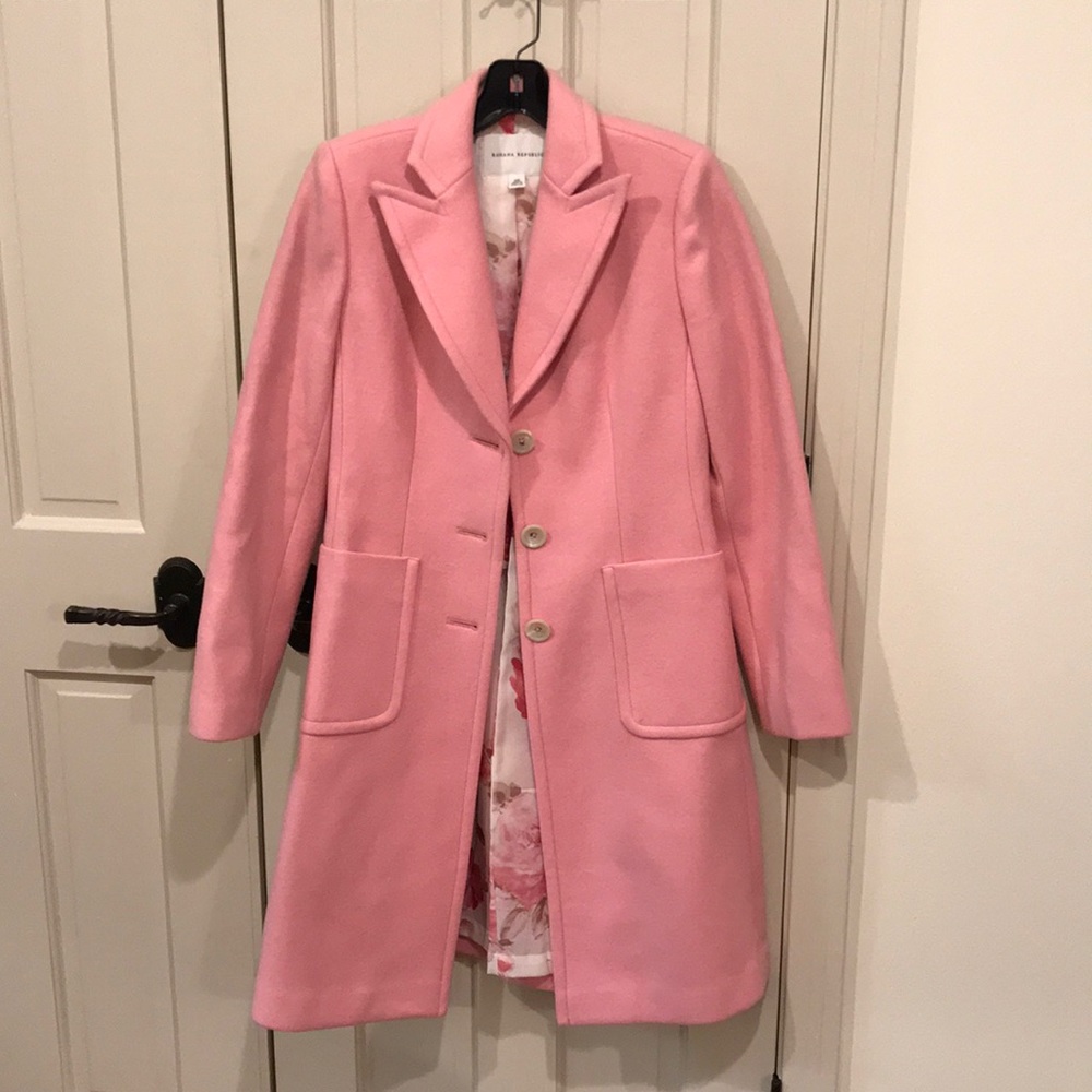 Banana Republic Pink Wool Coat